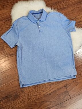 St.Johns Bay Mens Blue Collared Polo Shirt